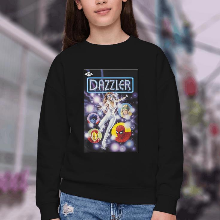 Marvel Universe Classic Dazzler Light Power Comic Book Cover Youth Crewneck Sweatshirt