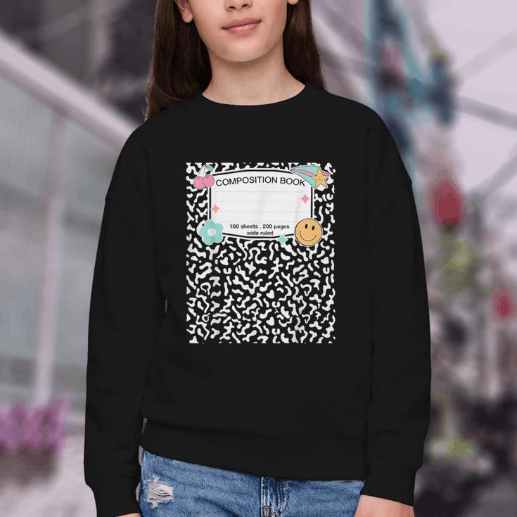 Matching Group Halloween Teacher Composition Book Notebook Youth Crewneck Sweatshirt