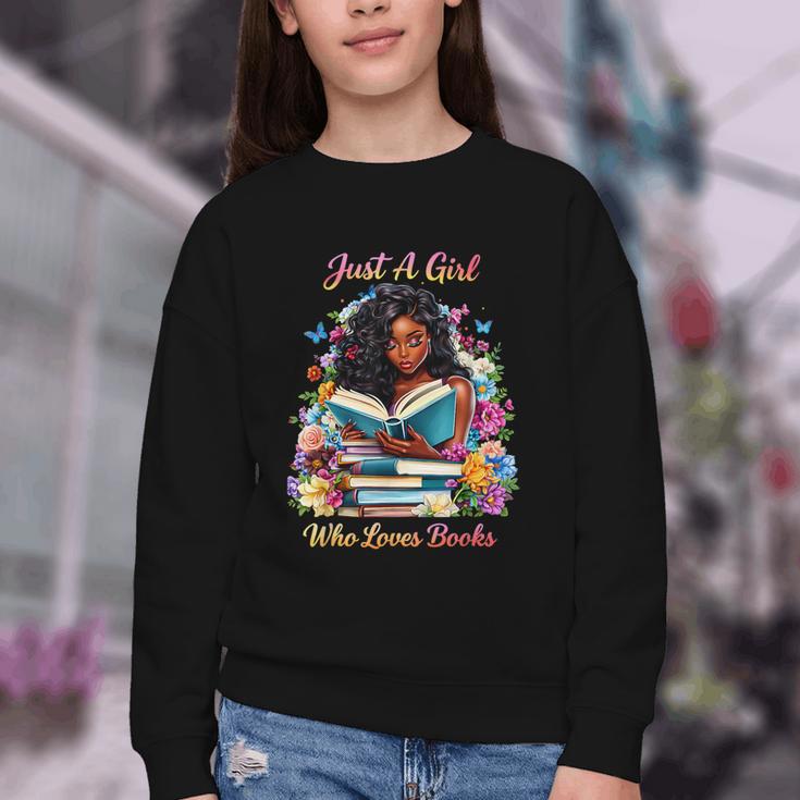 Melanin Book Month Honoring Past Inspiring Pride Youth Crewneck Sweatshirt
