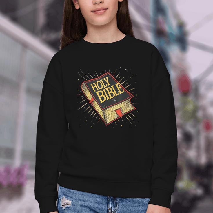 Nice Holy Book Costume For Bible Lovers Youth Crewneck Sweatshirt