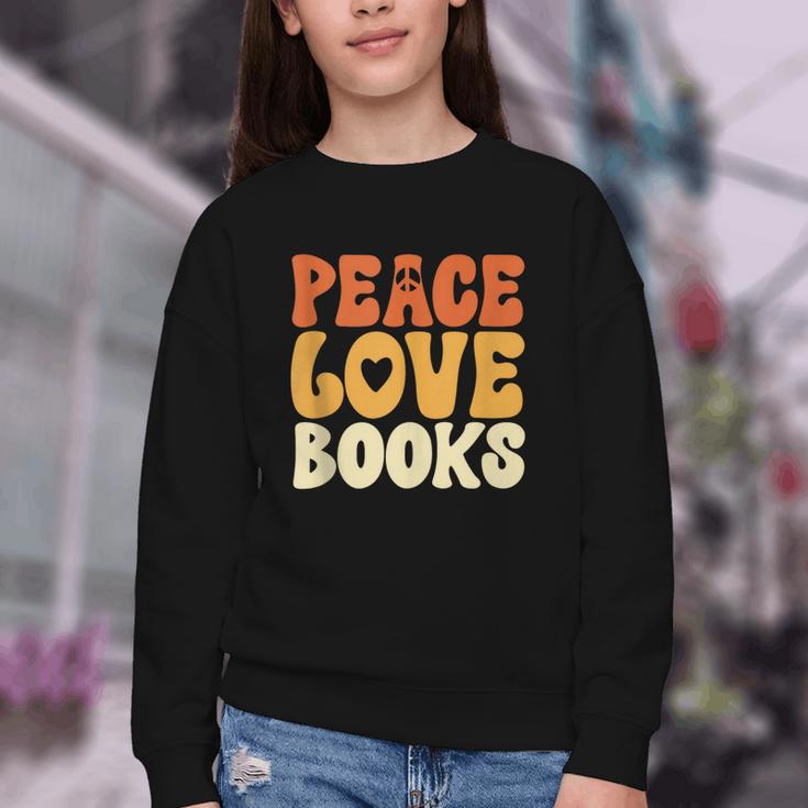 Peace Love Books Men Women Youth Crewneck Sweatshirt