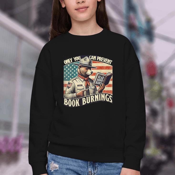Only You Can Prevent Book Burnings Books Youth Crewneck Sweatshirt Only You Can Prevent Book Burnings Books Youth Crewneck Sweatshirt