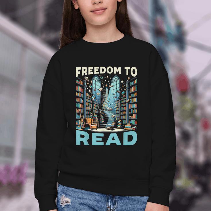 Read Banned Books Bookworm Book Lover Reading Literature Youth Crewneck Sweatshirt