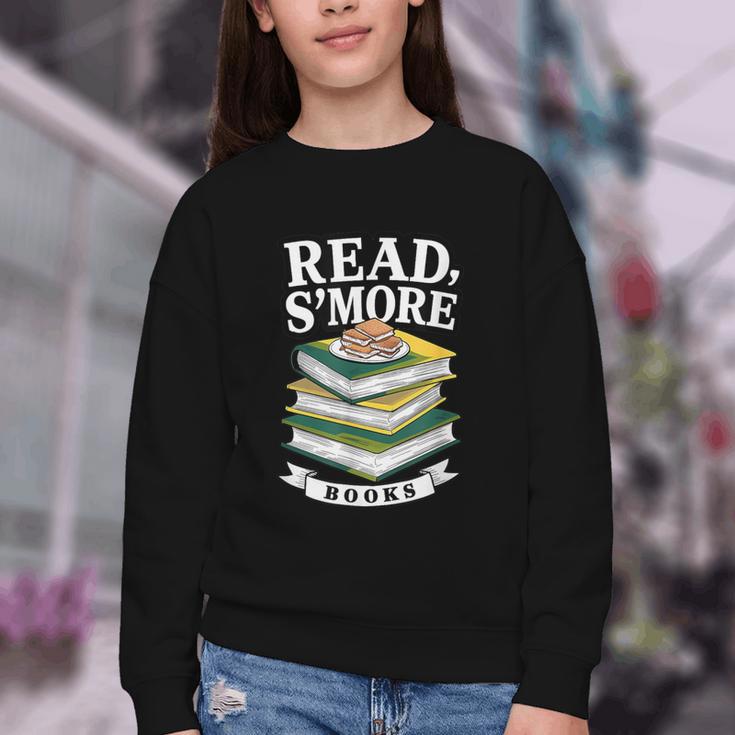 Read S'More Books Marshmallow Reading Smores Youth Crewneck Sweatshirt Read S'More Books Marshmallow Reading Smores Youth Crewneck Sweatshirt
