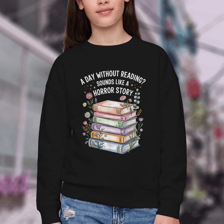 Reading Book Lover Humor For Readers And Bookworms Youth Crewneck Sweatshirt Reading Book Lover Humor For Readers And Bookworms Youth Crewneck Sweatshirt