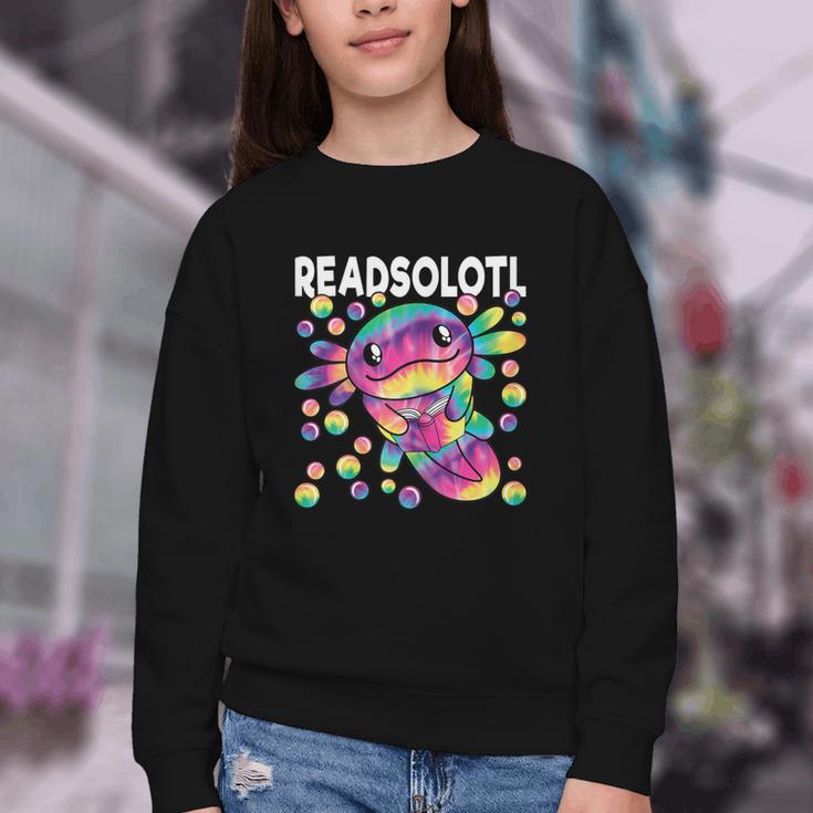 Readsolotl Cute Axolotl Book Lover Reading Women Girls Youth Crewneck Sweatshirt Readsolotl Cute Axolotl Book Lover Reading Women Girls Youth Crewneck Sweatshirt
