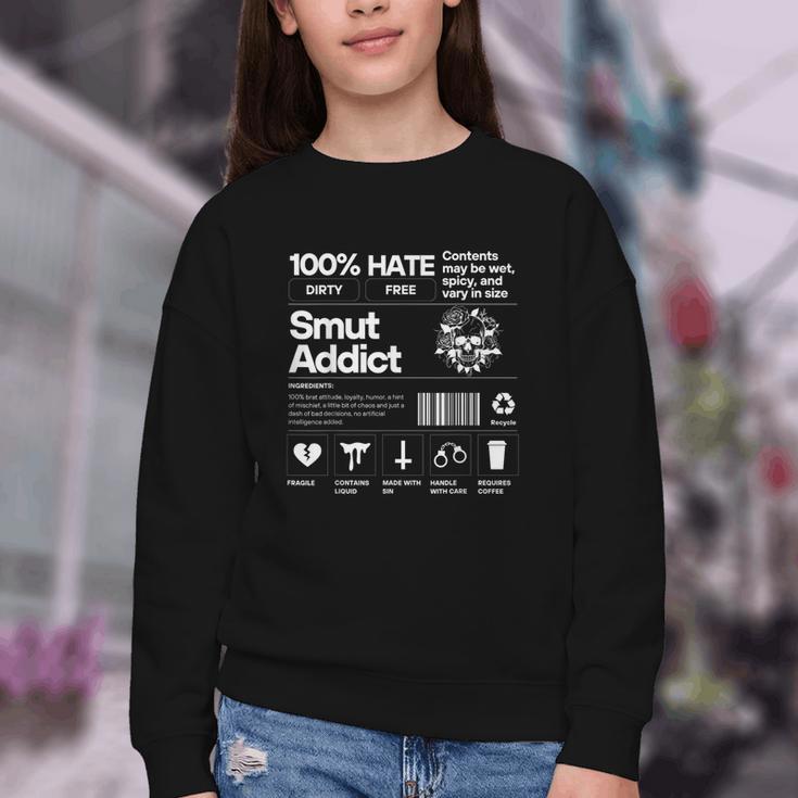 Smutty Book Addict Romance Book Lover Smut Addict Ingredient Youth Crewneck Sweatshirt Smutty Book Addict Romance Book Lover Smut Addict Ingredient Youth Crewneck Sweatshirt