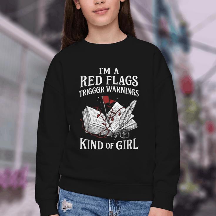 Spicy Book Reader Morally Gray Dark Romance Bookish Youth Crewneck Sweatshirt