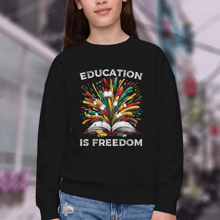 History Book Education Freedom Teacher Women Men Kids Youth Crewneck Sweatshirt