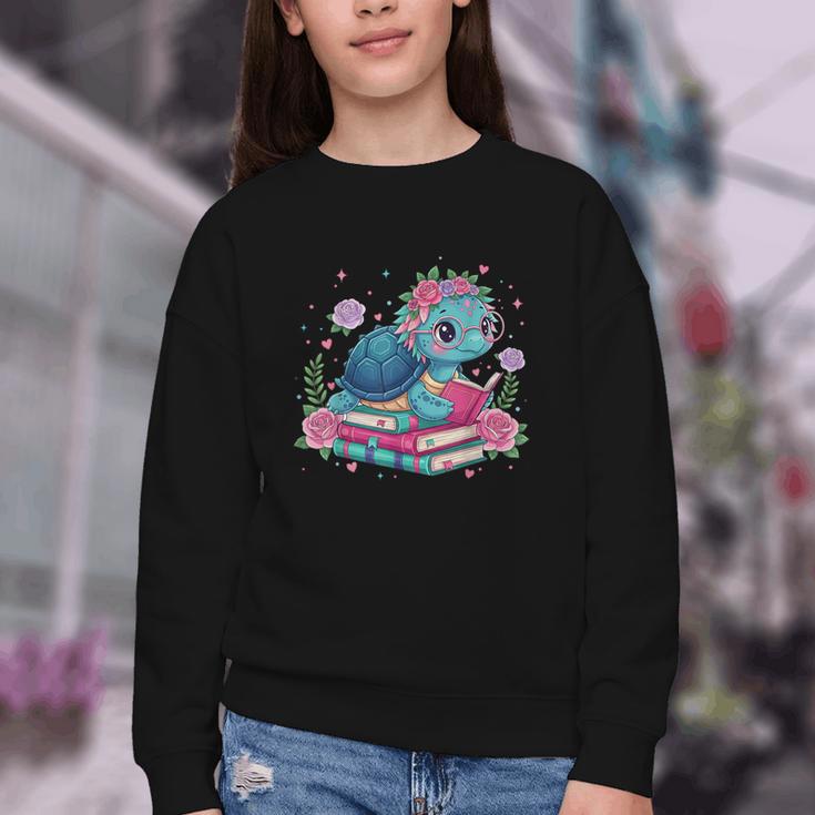 Turtle Bookworm Reading Book Bookworm Book Nerd Cute Graphic Youth Crewneck Sweatshirt Turtle Bookworm Reading Book Bookworm Book Nerd Cute Graphic Youth Crewneck Sweatshirt
