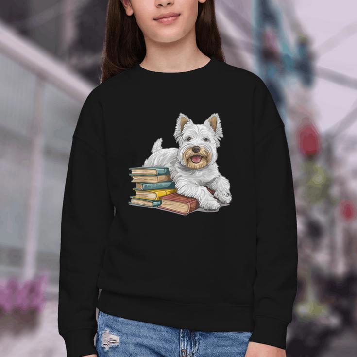 West Highland Terrier Books Dog Breed Westie For Men Women Kids Youth Crewneck Sweatshirt