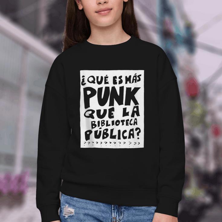 What's More Punk Than The Public Library Book Lover Youth Crewneck Sweatshirt