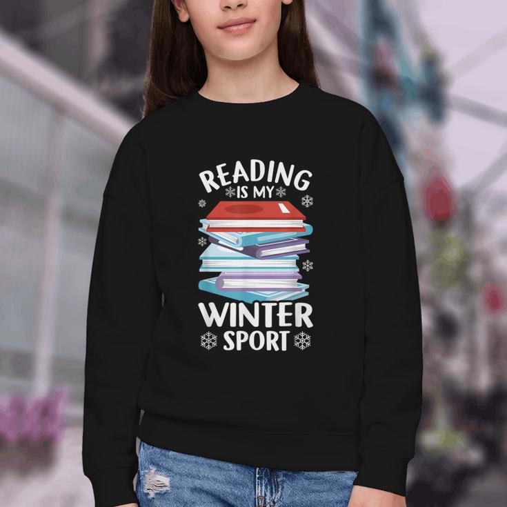 Winter Reading Book Bookworm Winter Youth Crewneck Sweatshirt Winter Reading Book Bookworm Winter Youth Crewneck Sweatshirt