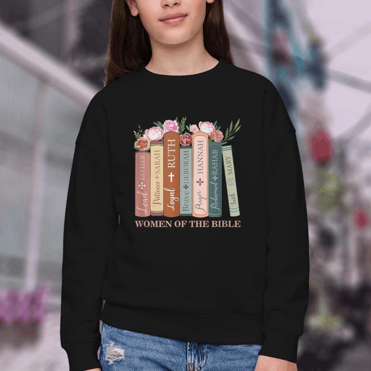Women Of The Bible Christian Books Full Color Youth Crewneck Sweatshirt Women Of The Bible Christian Books Full Color Youth Crewneck Sweatshirt