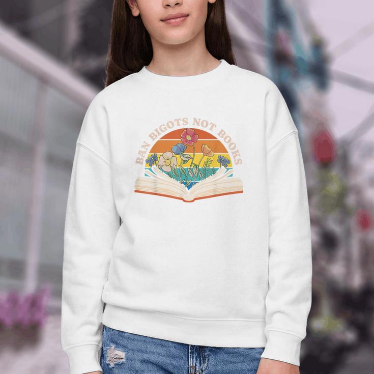 Ban Bigots Not Books Youth Crewneck Sweatshirt