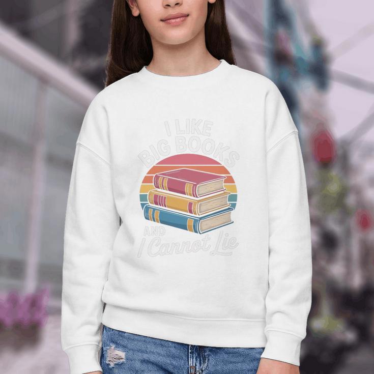 I Like Big Books Cannot Lie Librarian Reading Teacher Youth Crewneck Sweatshirt I Like Big Books Cannot Lie Librarian Reading Teacher Youth Crewneck Sweatshirt