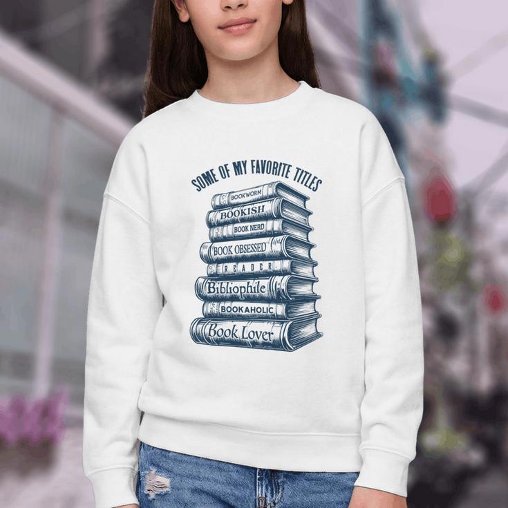 Book Lover Bookish Reader Bibliophile Book Nerd Titles Youth Crewneck Sweatshirt Book Lover Bookish Reader Bibliophile Book Nerd Titles Youth Crewneck Sweatshirt