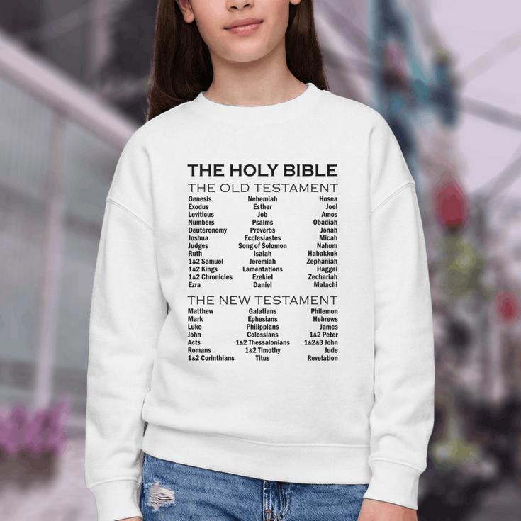 The Books Of The Bible Old And New Testament Complete List Youth Crewneck Sweatshirt The Books Of The Bible Old And New Testament Complete List Youth Crewneck Sweatshirt