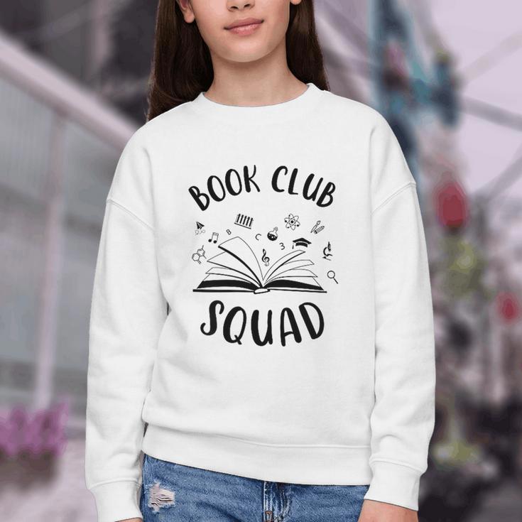 Books Club Squad Reading Book Lover Book Minimalist Team Tee Youth Crewneck Sweatshirt