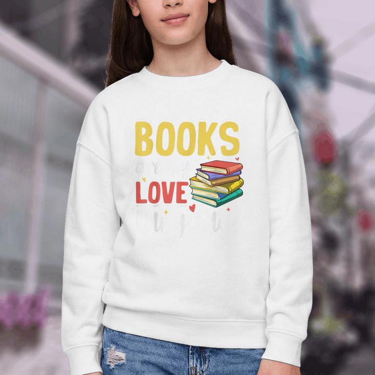 Books Are My Love Language Stack Youth Crewneck Sweatshirt