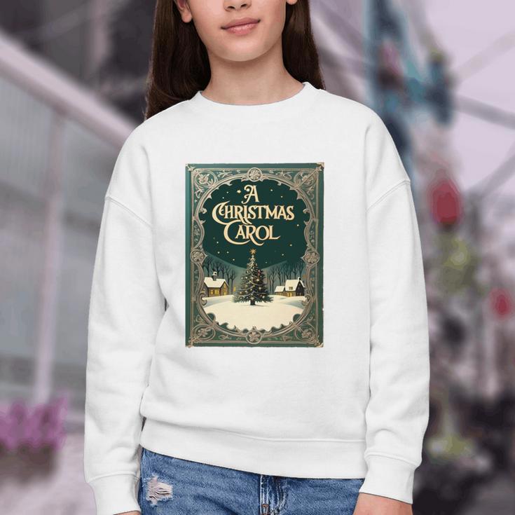 A Christmas Carol Book Cover By Charles Dickens Youth Crewneck Sweatshirt