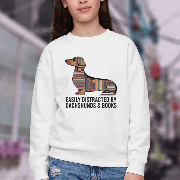 Dachshund Dog Dachshund Decor Books Nerds Dachshund Youth Crewneck Sweatshirt Dachshund Dog Dachshund Decor Books Nerds Dachshund Youth Crewneck Sweatshirt