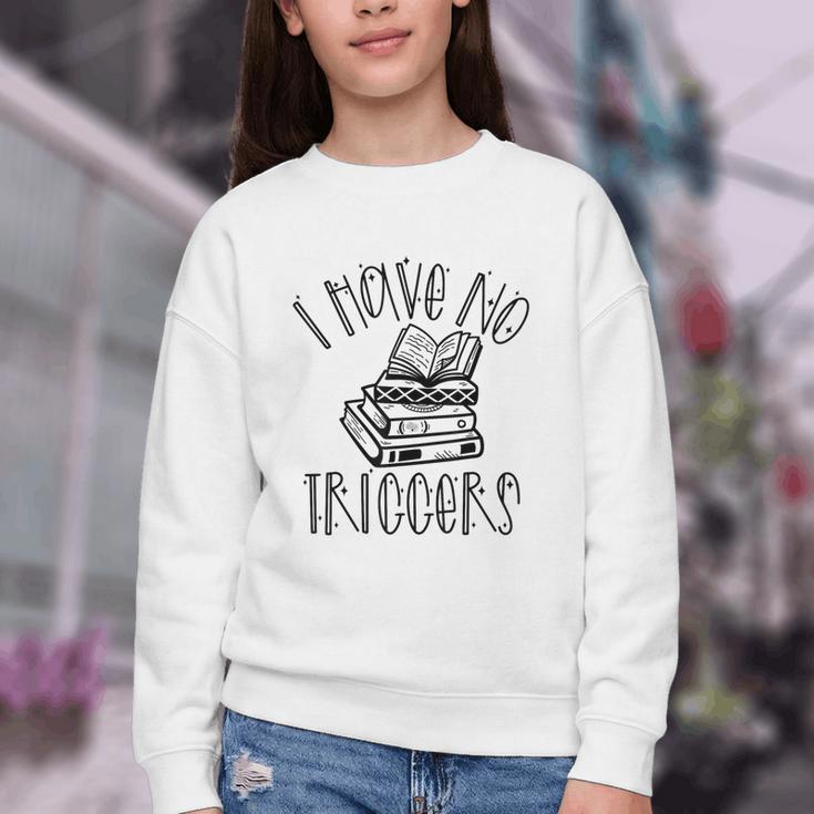 Dark Romance Shirt Women Smutt Book Merch I Have No Triggers Youth Crewneck Sweatshirt Dark Romance Shirt Women Smutt Book Merch I Have No Triggers Youth Crewneck Sweatshirt