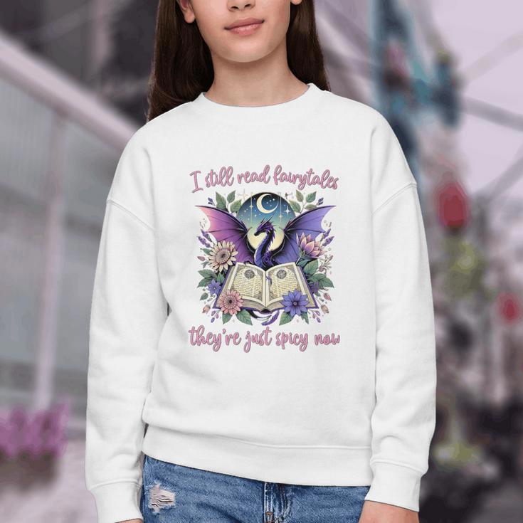 Dragon Bookish Romantasy Smut Merch Spicy Book Lover Premium Youth Crewneck Sweatshirt