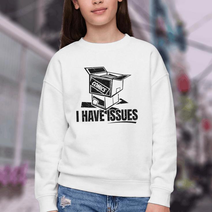 I Have Issues – Comic Book Collector Youth Crewneck Sweatshirt