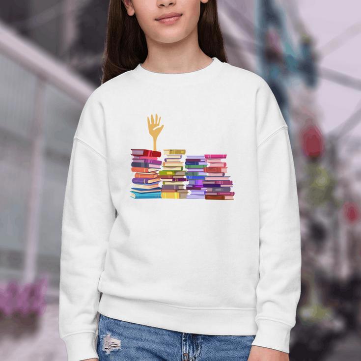 Librarian I'm Okay Book Reader Library Book Youth Crewneck Sweatshirt