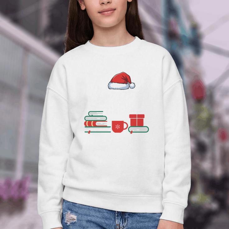 Library Crew Book Lovers Librarian Xmas Holiday Christmas Youth Crewneck Sweatshirt