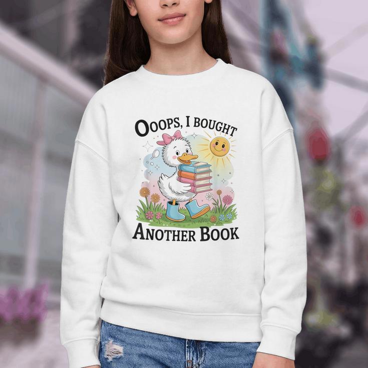 Oops I Bought Another Book Duck Sunshine Youth Crewneck Sweatshirt