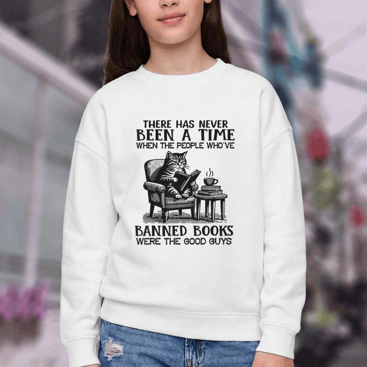 The People Who'Ve Banned Books Were The Good Guys Youth Crewneck Sweatshirt The People Who'Ve Banned Books Were The Good Guys Youth Crewneck Sweatshirt