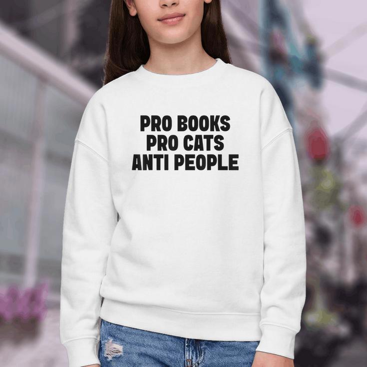 PRO Books PRO Cats Anti People Youth Crewneck Sweatshirt PRO Books PRO Cats Anti People Youth Crewneck Sweatshirt