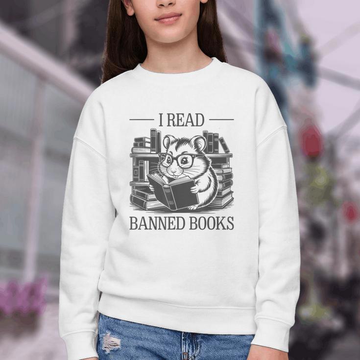 I Read Banned Books Youth Crewneck Sweatshirt I Read Banned Books Youth Crewneck Sweatshirt
