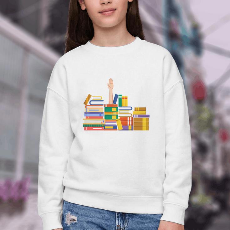 Reading Books Librarian Reader Nerd I'm Ok Teacher Youth Crewneck Sweatshirt Reading Books Librarian Reader Nerd I'm Ok Teacher Youth Crewneck Sweatshirt