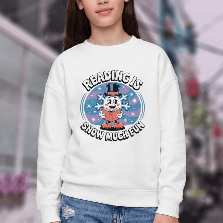 Reading Is Snow Much Fun Snowflake Book Lovers Winter Theme Premium Tri-Blend Youth Crewneck Sweatshirt Reading Is Snow Much Fun Snowflake Book Lovers Winter Theme Premium Tri-Blend Youth Crewneck Sweatshirt