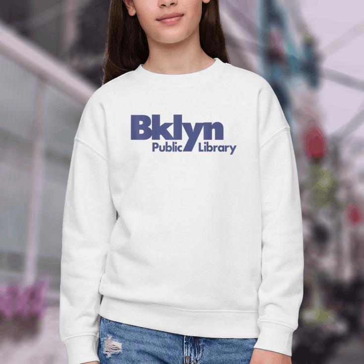 Retro Brooklyn Public Library NY New York Book Lover Youth Crewneck Sweatshirt