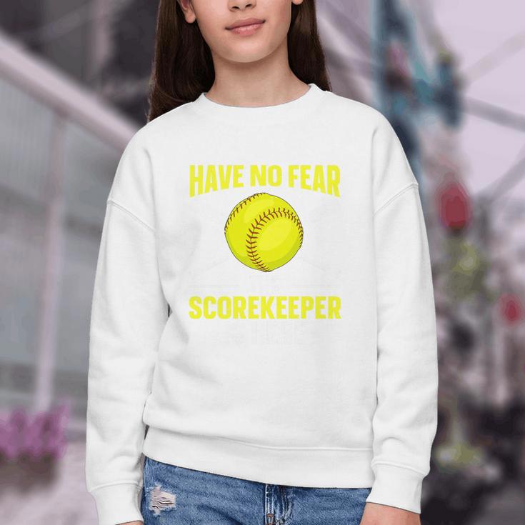 Softball Scorekeeper For a Score Book Keeper Premium Tri-Blend Youth Crewneck Sweatshirt