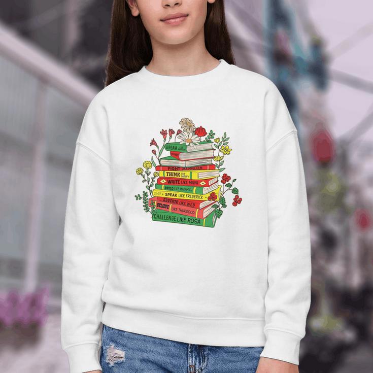 History Month Black History Shirts Book Lover Teacher Youth Crewneck Sweatshirt