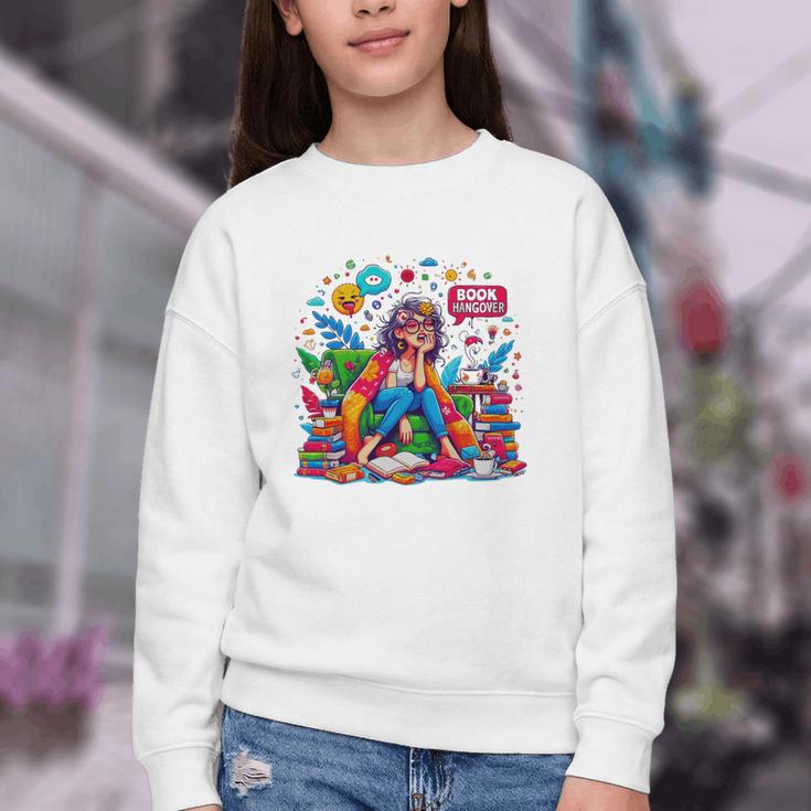Woman Book Lover Book Hangover Woman Premium Tri-Blend Youth Crewneck Sweatshirt