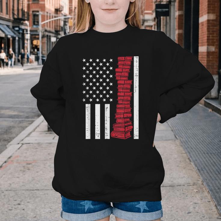 America Flag Read Book Reading Librarian Men Women Kids Youth Crewneck Sweatshirt America Flag Read Book Reading Librarian Men Women Kids Youth Crewneck Sweatshirt