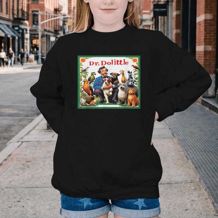 Animal Doctor & Communicator Dr Dolittle Children's Book Cover Youth Crewneck Sweatshirt Animal Doctor & Communicator Dr Dolittle Children's Book Cover Youth Crewneck Sweatshirt