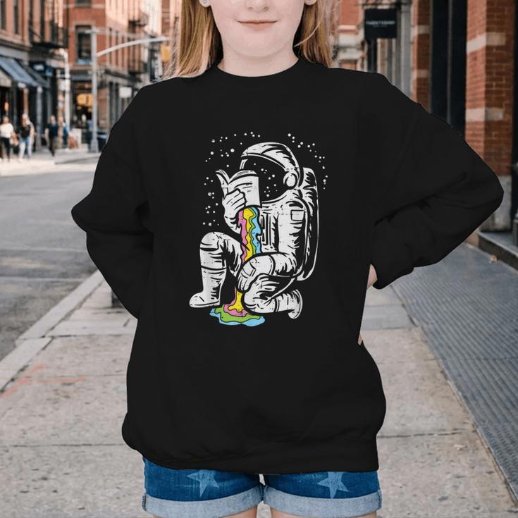 Astronaut Reading Book Space Galaxy Bookworm Men Women Kids Youth Crewneck Sweatshirt Astronaut Reading Book Space Galaxy Bookworm Men Women Kids Youth Crewneck Sweatshirt