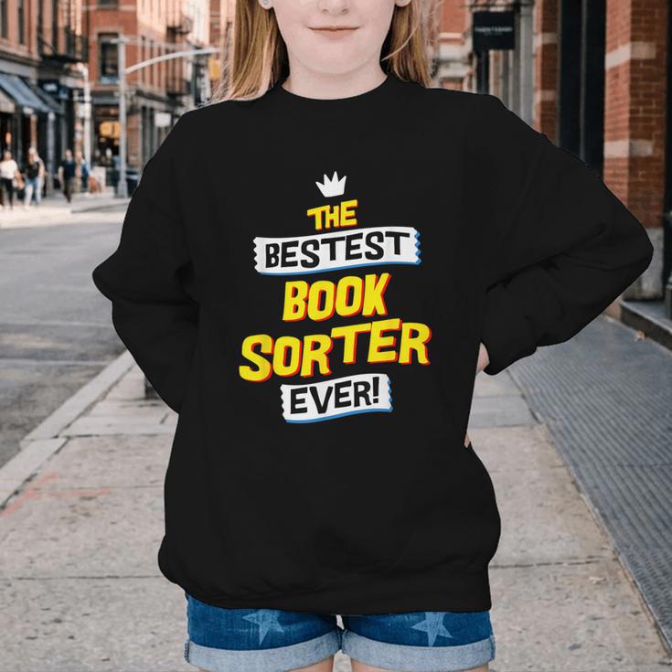 Best Book Sorter Job Occupation Youth Crewneck Sweatshirt