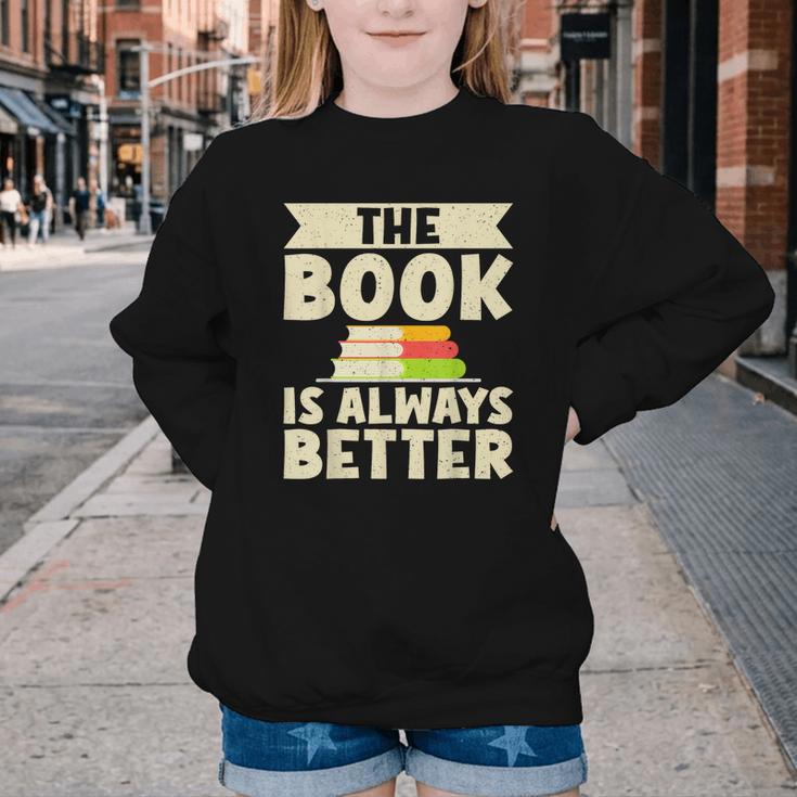 The Book Is Always Better Thriller Youth Crewneck Sweatshirt