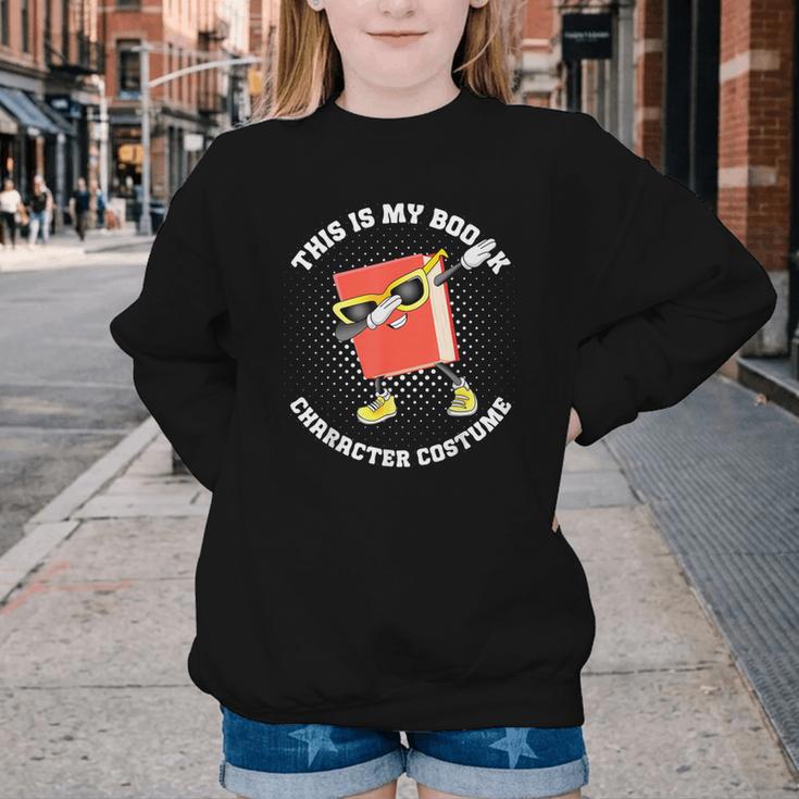 This Is My Book Character Costume- Dabbing Book Kids Youth Crewneck Sweatshirt This Is My Book Character Costume- Dabbing Book Kids Youth Crewneck Sweatshirt
