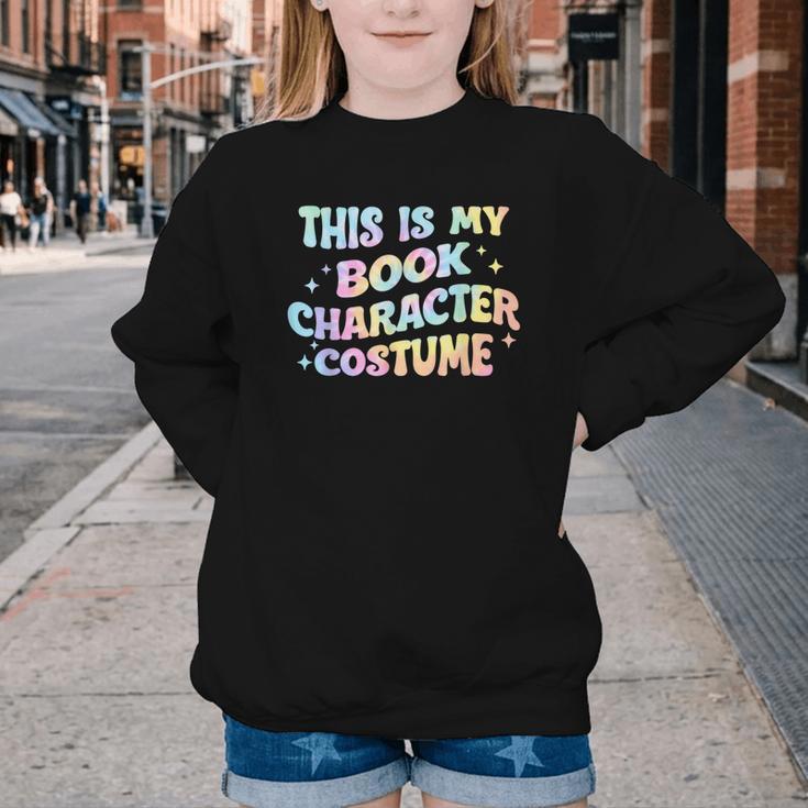 This Is My Book Character Costume Book Lover Groovy Youth Crewneck Sweatshirt
