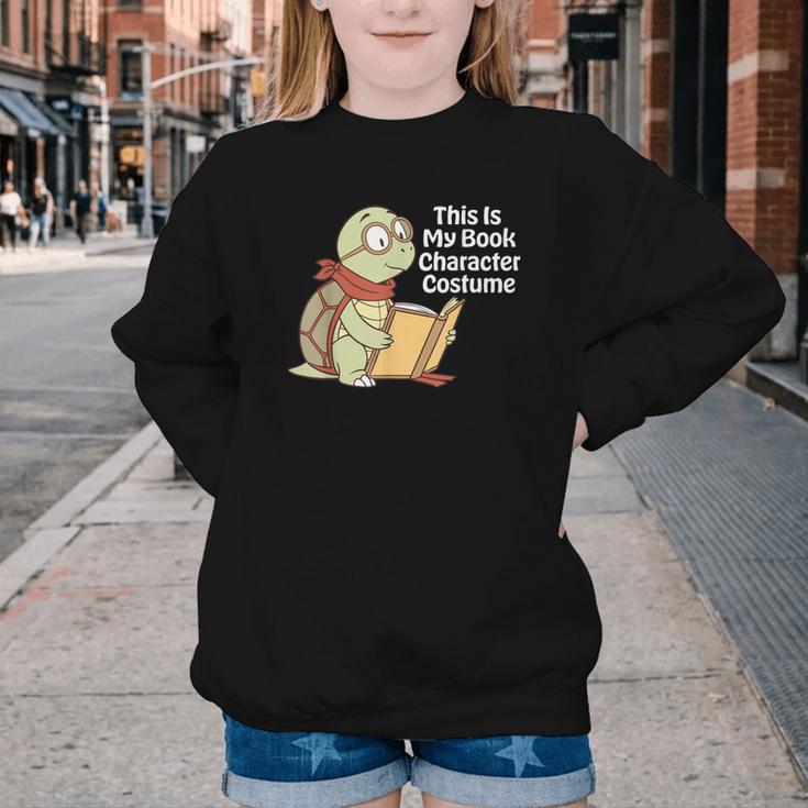 This Is My Book Character Costume Turtle Kids Reading Youth Crewneck Sweatshirt