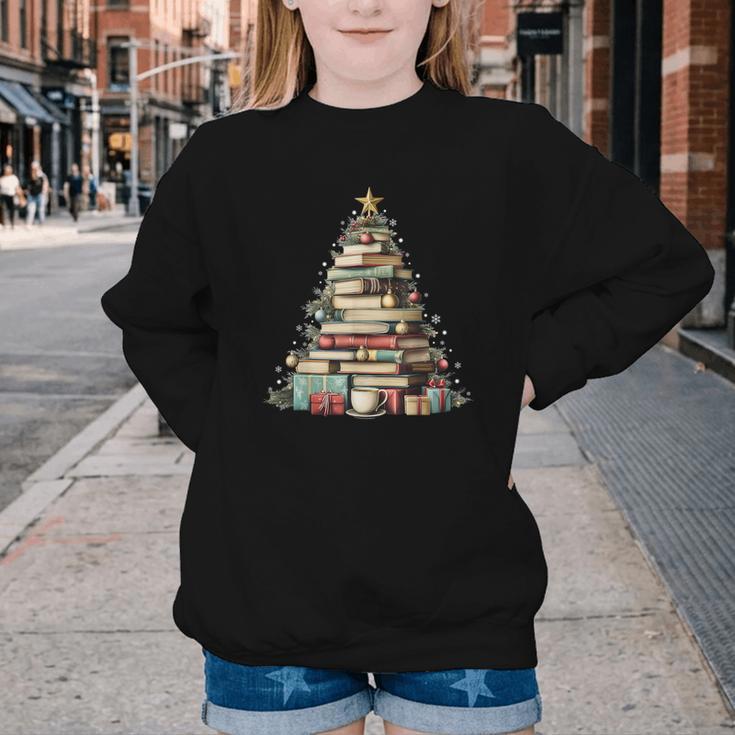 Book Christmas Tree Books Lovers Xmas Teacher Men Women Kids Youth Crewneck Sweatshirt Book Christmas Tree Books Lovers Xmas Teacher Men Women Kids Youth Crewneck Sweatshirt